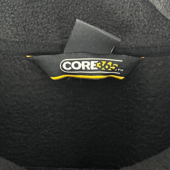 Core 365 Sweater Size L Black Long Sleeve Full Zip Collared Pockets Polyester - Picture 5 of 9